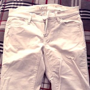 New Loft Modern Style White Corduroy Pants